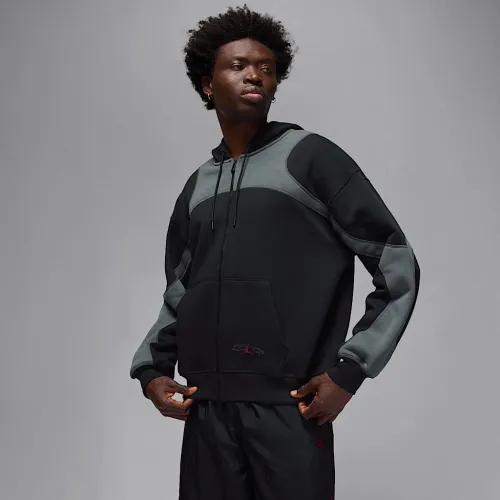 Nike Jordan мужские оверсайз Full-Zip Толстовка с капюшоном цвет черный