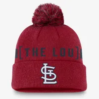 St. Louis Cardinals Hometown Peak чоловічі Nike MLB Cuffed Pom Beanie колір червоний