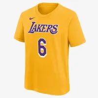 LeBron James Lakers Big Kids' Nike NBA T-Shirt Yellow