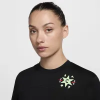 Nike One жіноча Dri-FIT Long-Sleeve Running Top колір чорний