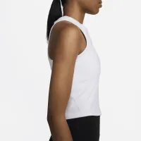 Nike One Fitted жіноча Dri-FIT Cropped Tank Top колір білий