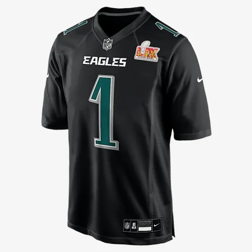 Jalen Hurts Philadelphia Eagles Super Bowl LIX мужские Nike NFL Game Fashion Jersey цвет черный
