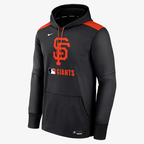 San Francisco Giants Authentic Collection мужские Nike Therma MLB Pullover Толстовка с капюшоном цвет черный
