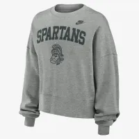 Michigan State Spartans Legacy Classic Arch жіноча Nike College Pullover Crew колір сірий