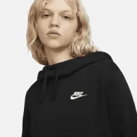 Nike Sportswear Club Fleece женская Funnel-Neck Толстовка с капюшоном цвет черный