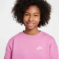 Nike Sportswear Club Fleece Big дитячі оверсайз світшот Pink
