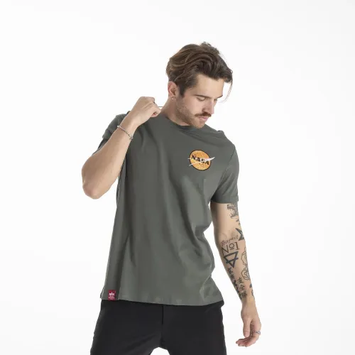 Футболка Alpha Industries NASA Davinci T 136508142 - зелена