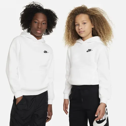 Nike Sportswear Club Fleece Big дитячі Pullover Толстовка з капюшоном колір білий