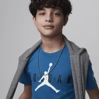 Nike Jordan Big дитячі футболка блакитний