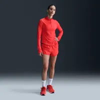 Nike Swift женская Dri-FIT UV 1/4-Zip Running Top цвет красный