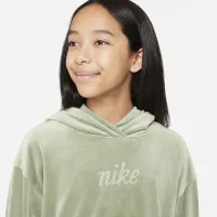 Nike Sportswear Girls' Pullover Толстовка с капюшоном цвет зеленый