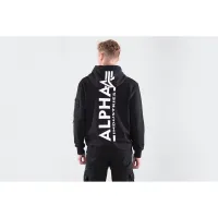 Кофта/футболка Alpha Industries Back Print Hoodie 17831803 -  Черная