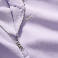 Nike Sportswear Phoenix Fleece женская 1/2-Zip Cropped свитшот цвет фиолетовый