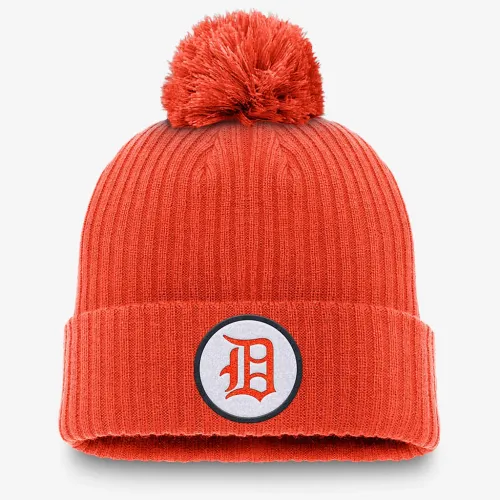 Detroit Tigers Cooperstown Peak чоловічі Nike MLB Cuffed Pom Beanie Orange