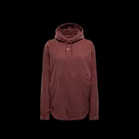 Nike One женская оверсайз Therma-FIT Pullover Fleece Толстовка с капюшоном цвет коричневый
