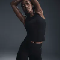 Nike Zenvy Rib женская Dri-FIT Tank Top цвет черный