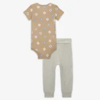 Nike Baby (12-24M) 2-Piece Printed Bodysuit набор цвет серый