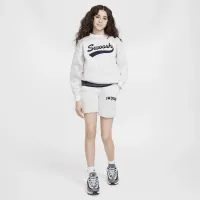 Nike Sportswear Club Fleece Big детские (Girls') оверсайз Crew-Neck свитшот цвет коричневый