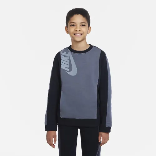 Nike Sportswear Amplify Big детские (для мальчиков) Fleece свитшот цвет серый