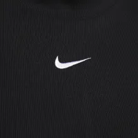 Nike Sportswear Essentials женская Ribbed Mock-Neck Short-Sleeve Top цвет черный