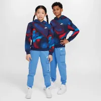 Nike Sportswear Club Fleece Big детские Толстовка с капюшоном синий