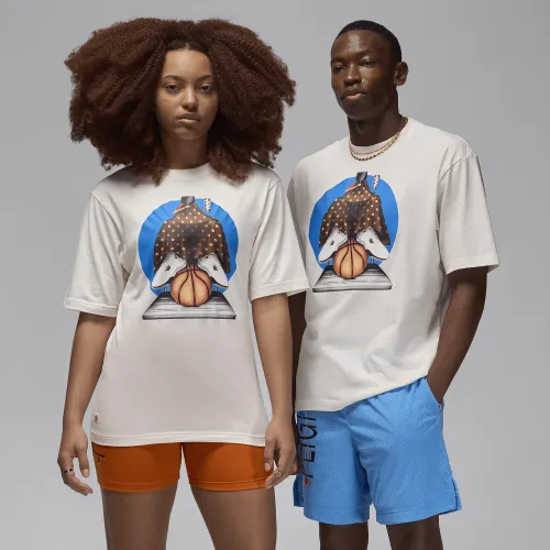 Nike Jordan Artist Series by Darien Birks мужские футболка цвет белый