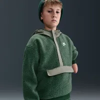 Nike Sportswear Club Fleece Big дитячі Loose 1/4-Zip Толстовка з капюшоном колір зелений