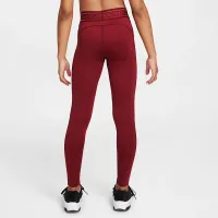 Nike Pro Girls' Dri-FIT Mid-Rise лосіни колір червоний