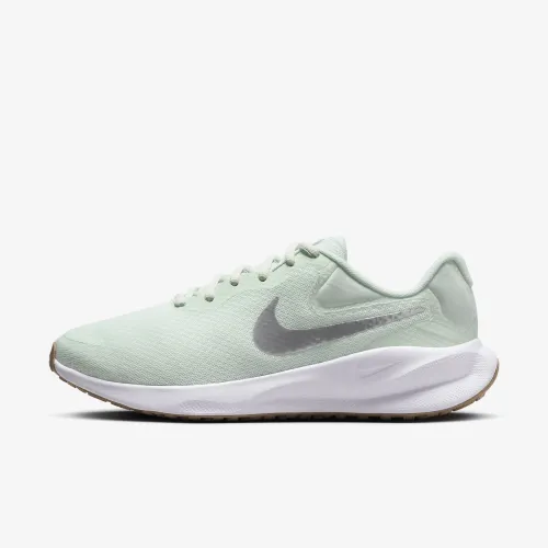 Nike Revolution 7 женская Road Running Кроссовки (Extra Wide) цвет зеленый