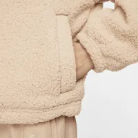 Nike Sportswear женская Collaцвет красный High-Pile Fleece Куртка цвет коричневый