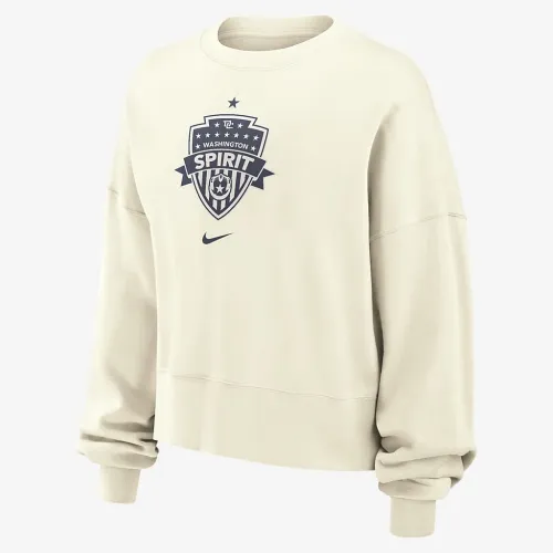 Washington Spirit Phoenix Fleece женская Nike NWSL Crew-Neck свитшот цвет белый
