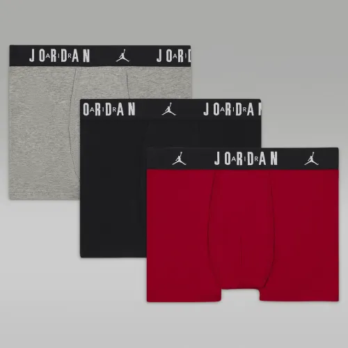 Nike Jordan Flight Dri-FIT Big дитячі бавовнянітруси (3 пари) колір червоний