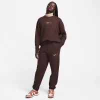 Nike Sportswear Phoenix Fleece женская оверсайз С высокой Талией Pants цвет коричневый