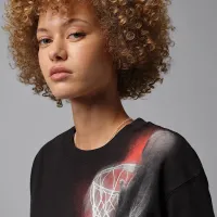 Nike Jordan Sport Heritage женская Dri-FIT Graphic футболка цвет черный