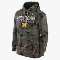 Nike Michigan Wolverines Military Appreciation Club Men’s Jordan Brand College Pullover Толстовка з капюшоном колір зелений