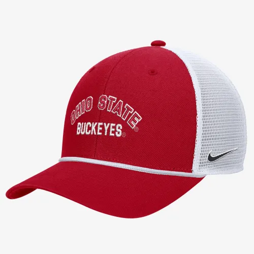Ohio State Nike College Snapback Trucker Hat цвет красный