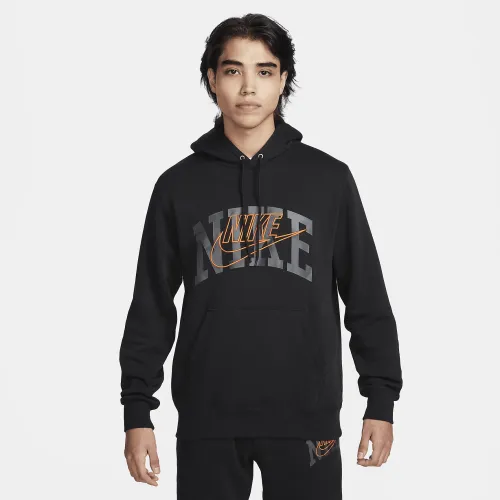 Nike Club Fleece мужские Pullover Толстовка с капюшоном цвет черный