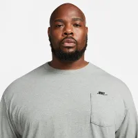 Nike Sportswear Premium Essentials чоловічі Long-Sleeve Pocket футболка колір сірий