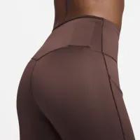 Nike Go женская Firm-Support С высокой Талией 7/8 лосины с карманамицвет коричневый
