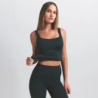 NikeSKIMS Matte женская Square-Neck Tank цвет зеленый