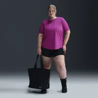 Nike One Classic жіноча Dri-FIT Short-Sleeve Top (великі розміри) колір фіолетовий