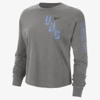 UNC Heritage женская Nike College Boxy Crew-Neck футболка цвет серый