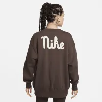 Nike Sportswear Phoenix Fleece женская оверсайз Crew-Neck свитшот цвет коричневый