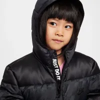 Nike Toddler Jacquard Hazard Stripe Puffer Куртка колір чорний