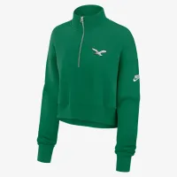 Philadelphia Eagles Rewind Phoenix жіноча Nike NFL Cropped 1/4-Zip Crew колір зелений