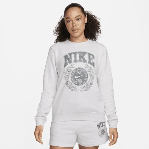 Nike Sportswear Club Fleece жіноча Crew-Neck світшот колір коричневий