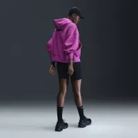 Nike Sportswear Phoenix Fleece женская Over-оверсайз Pullover Толстовка с капюшоном цвет фиолетовый