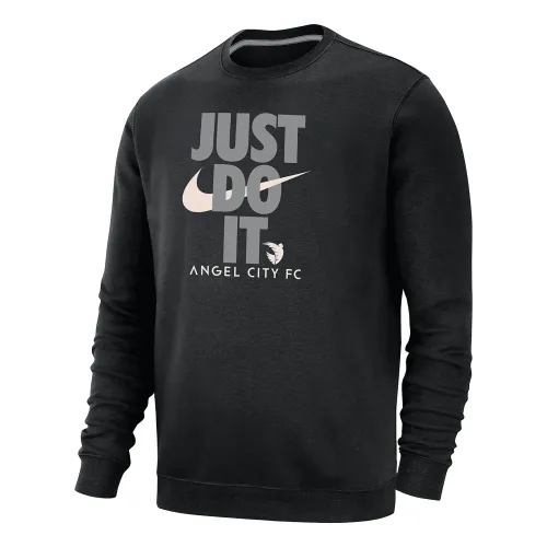 Angel City FC Club Fleece Men's Nike Soccer Crew-Neck Sweatshirt