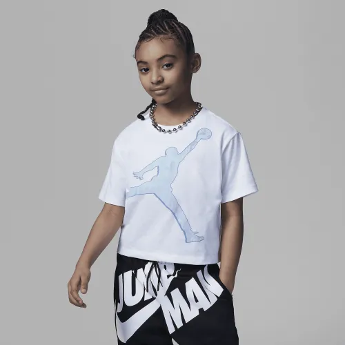Nike Jordan Essentials Printed Jumpman Tee Little детские футболка цвет белый