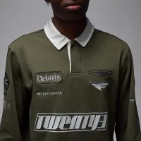 Nike Jordan Essentials мужские Long-Sleeve Rugby Top цвет зеленый